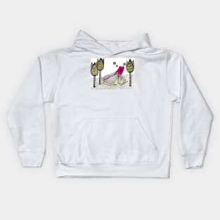 pink frog Kids Hoodie